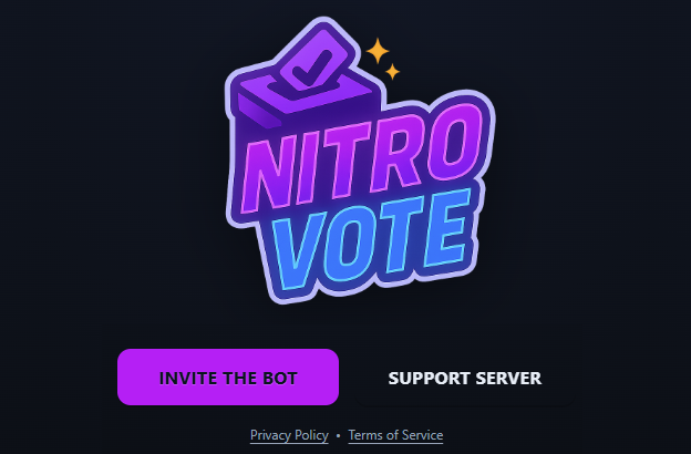 NitroVote landing screenshot